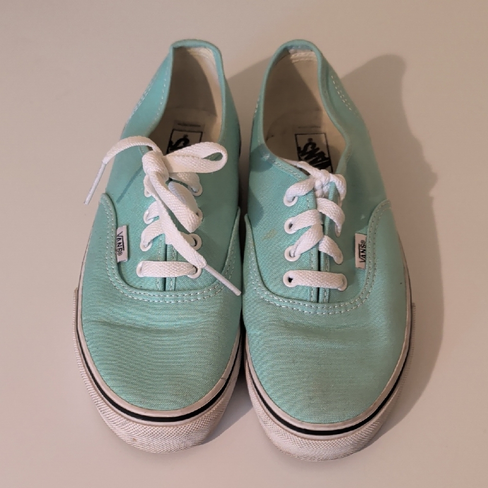 Vans Kids Mint Green Canvas Sneakers